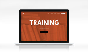 Computer screen that says training on it.